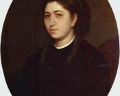 伊凡 尼古拉耶维奇 克拉姆斯柯依 : Portrait of a Young Woman Dressed in Black Velvet